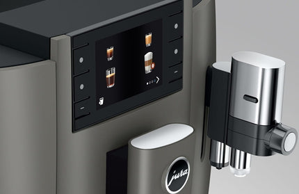 Aparat za kafu Jura E8 dark inox, detalj kontrolni displej