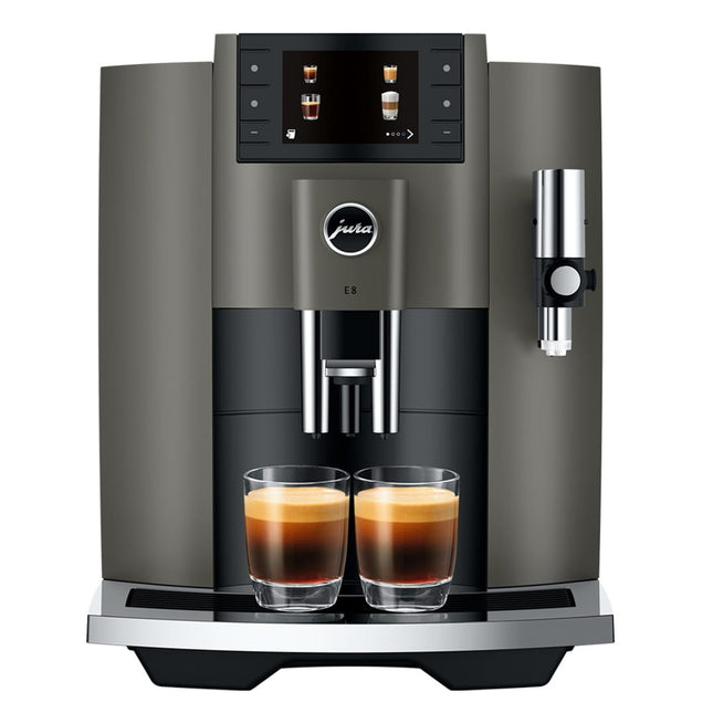 Aparat za kafu Jura E8 dark inox, prednja strana
