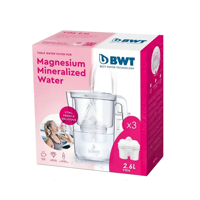 BWT Vida bokal za vodu sa 3 magnezijum filtera, 2.6 L
