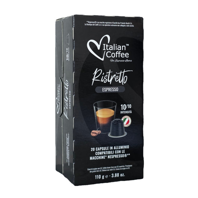 Nespresso kompatibilne kapsule Italian Coffee Ristretto, 20 alu kapsula